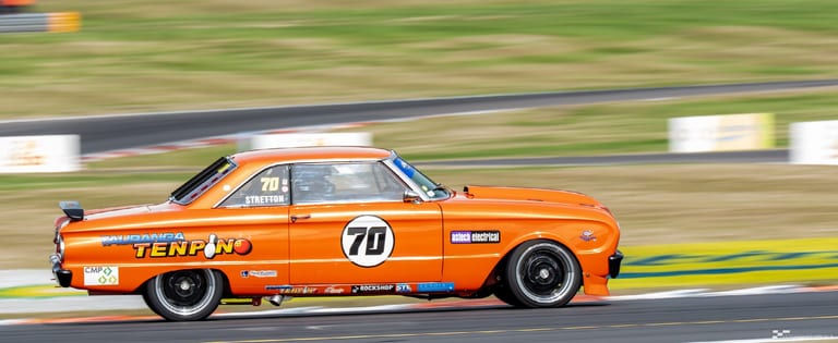 Classic car racing at Taupō Motorsport Park — motorsport photography by Ryan Watkinson