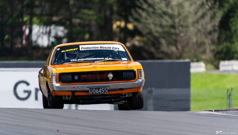 Classic car racing at Hampton Downs — motorsport photography by Ryan Watkinson