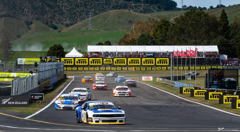 Modern circuit racing at Taupō Motorsport Park — motorsport photography by Ryan Watkinson