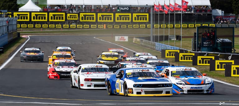 Modern circuit racing at Taupō Motorsport Park — motorsport photography by Ryan Watkinson